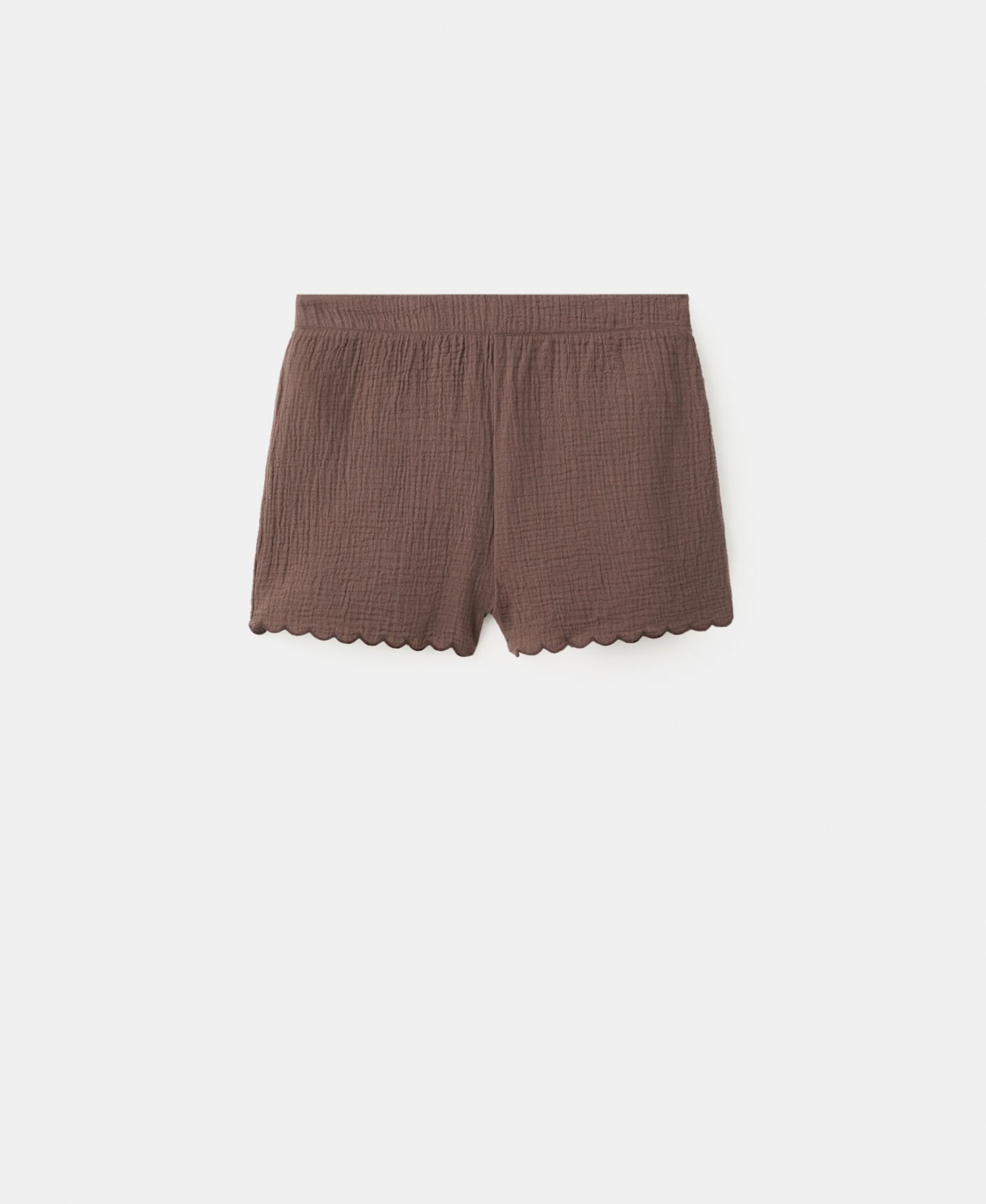 Women's Scalloped Details Cotton Shorts