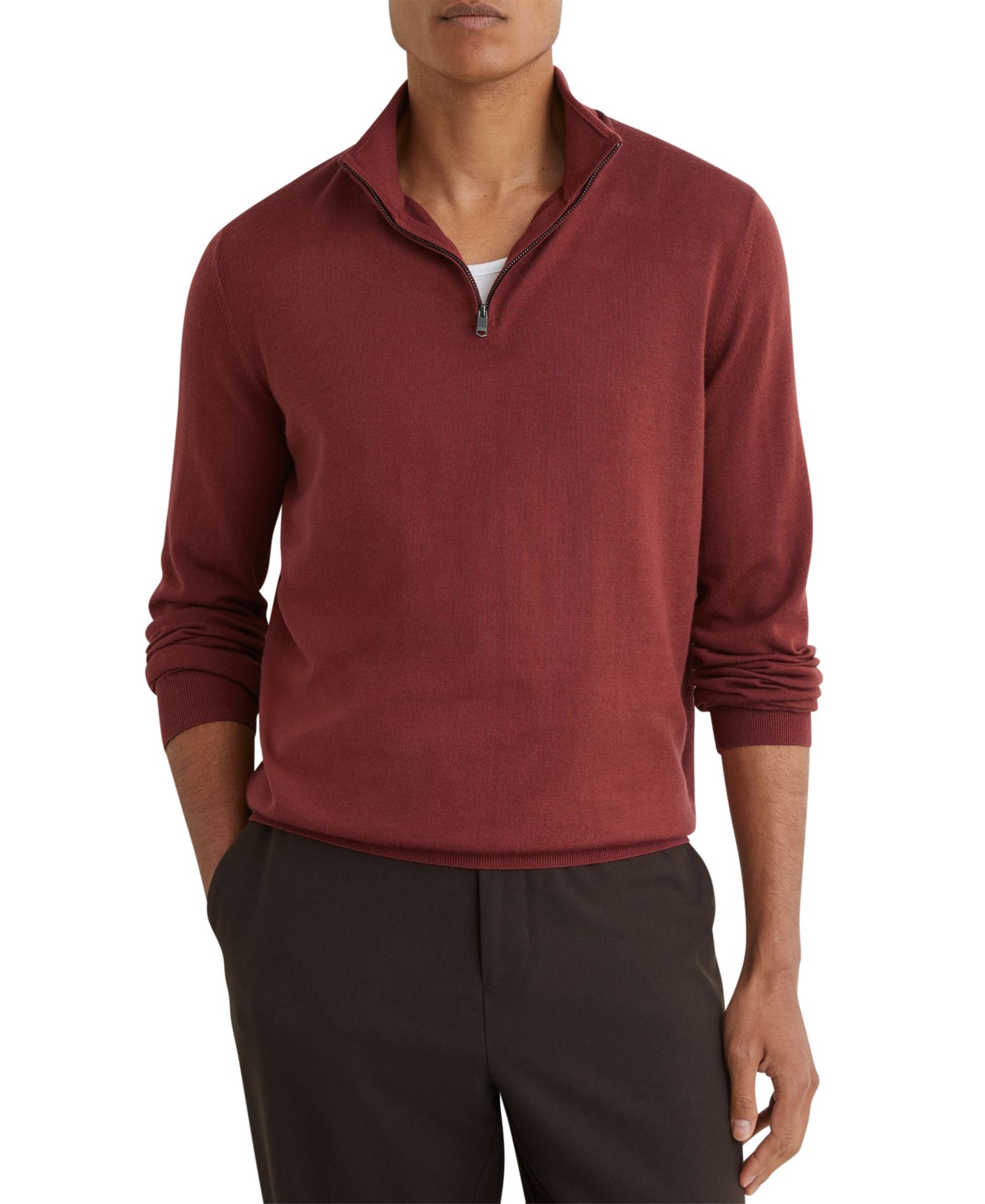 Men's Blackhall Merino Wool Half-Zip Funnel-Neck Jumper