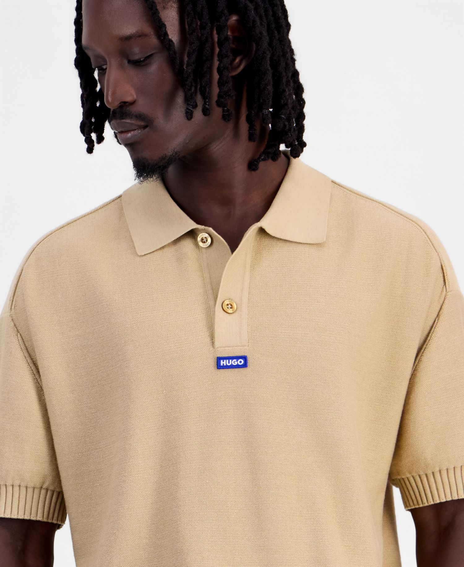 HUGO by Men's San Knit Regular-Fit Polo Shirt