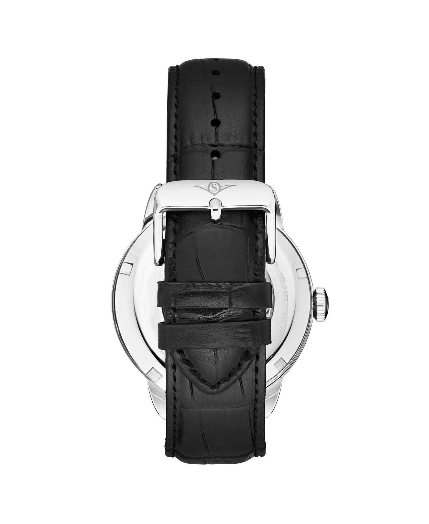 Men’s Automatic Skeleton Watch 44mm Leather Strap