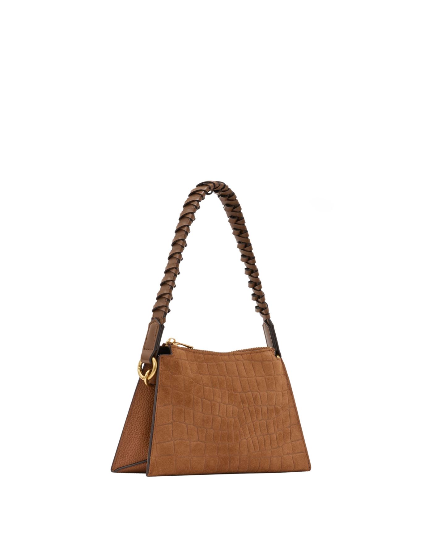 Женская сумка REISS Avery Suede Leather Cross-Body Handbag, цвет: Рыжевато-коричневый — фото 2