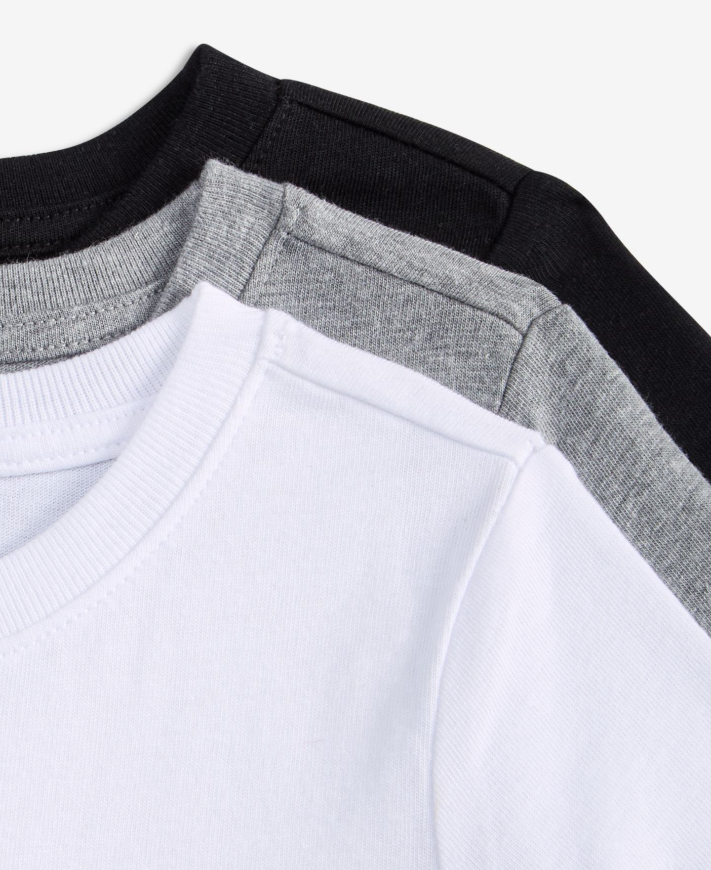 Детские однотонные футболки Epic Threads, набор 2+1 бонусом, Xs-Xl, цвет: Белый / Серый — фото 3