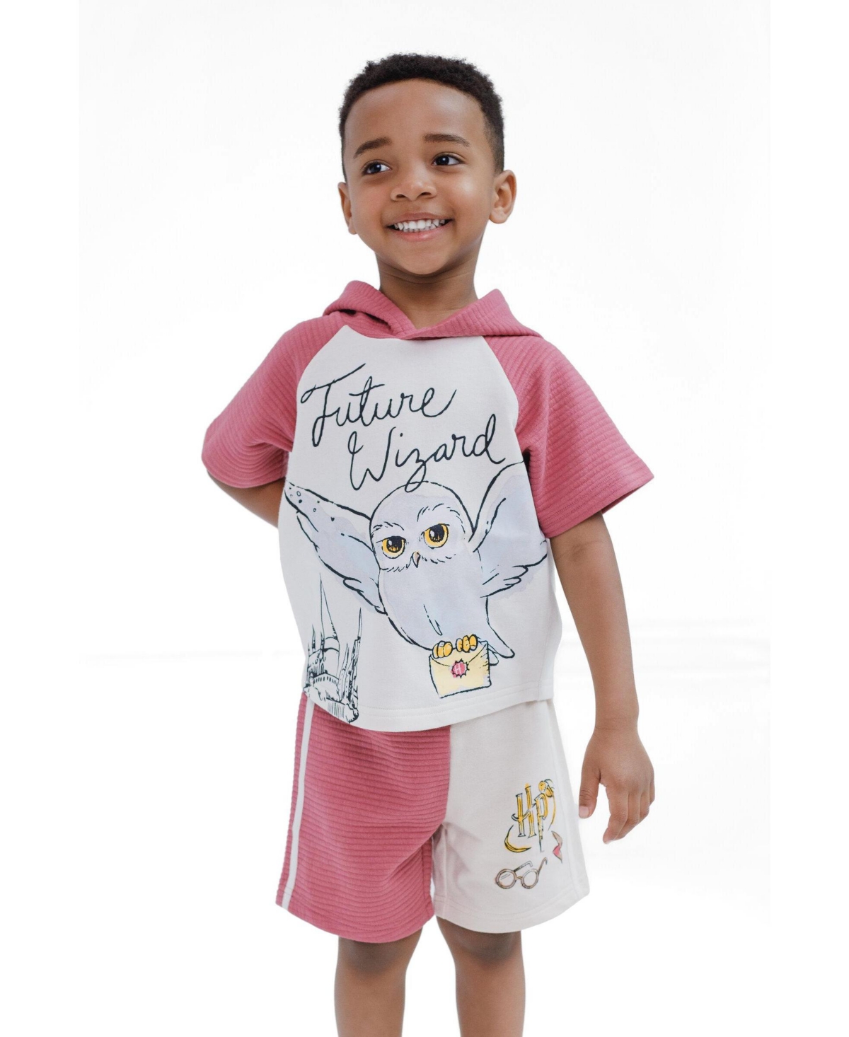 Harry Potter Baby ( 0-24 M ) Boys' 2-Piece Hooded Tee and Shorts Set