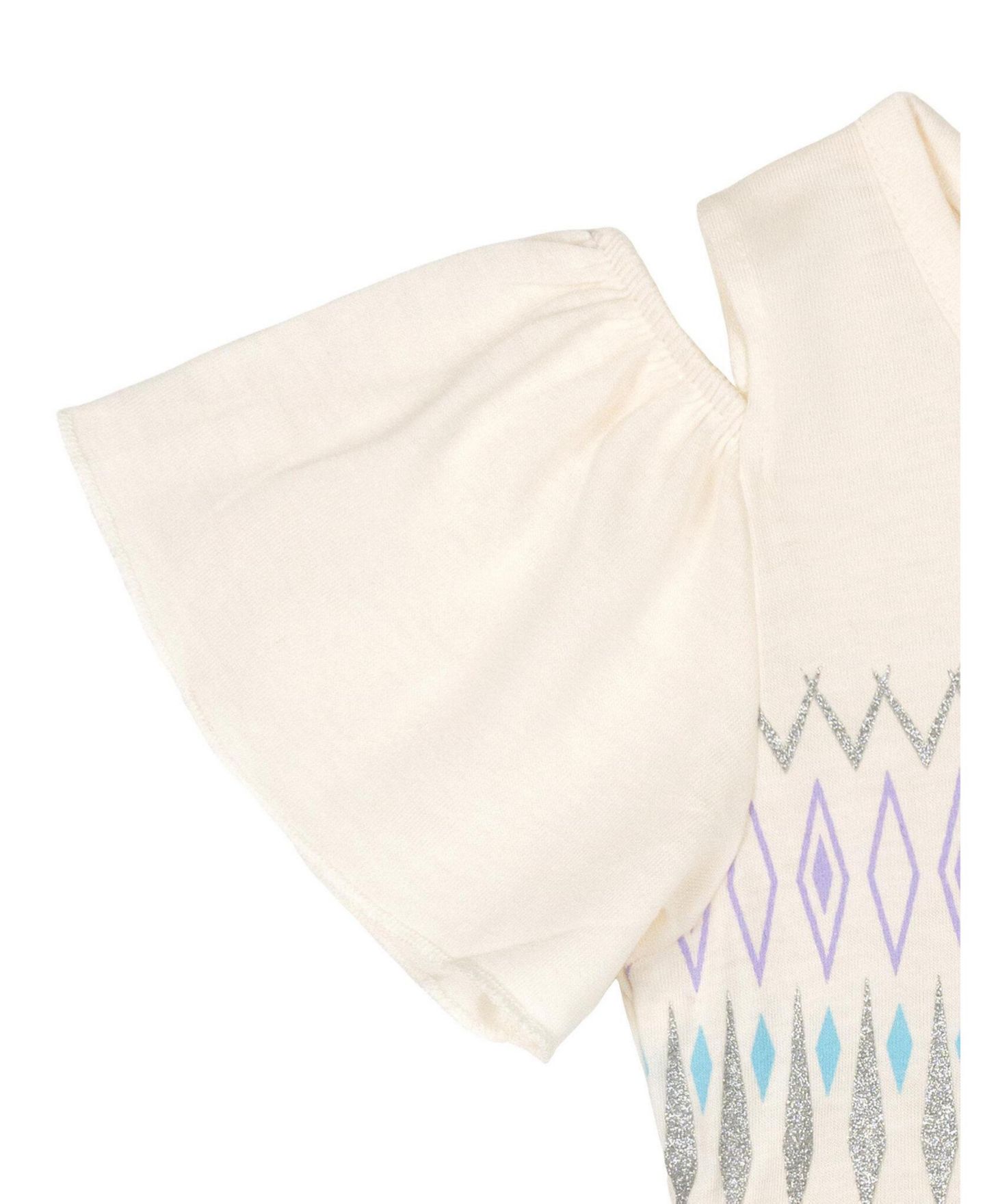 Платье Frozen Queen Elsa Cosplay Short Sleeve Dress для девочек, цвет: Слоновая кость — фото 2