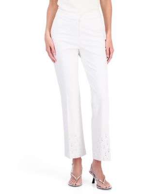Women's Compression Embellished Ankle-Flare Pants