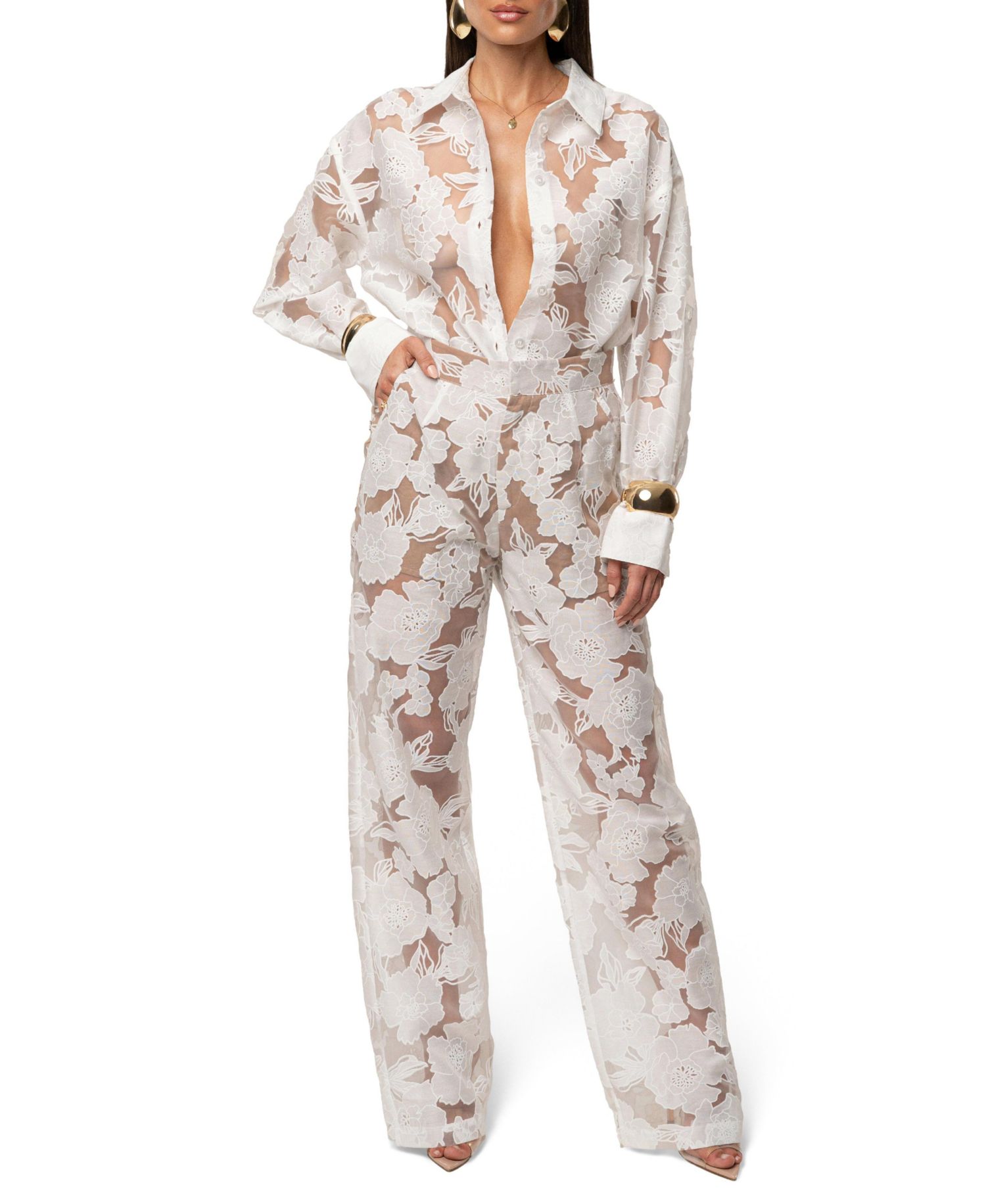 Women's Organza Floral Pant