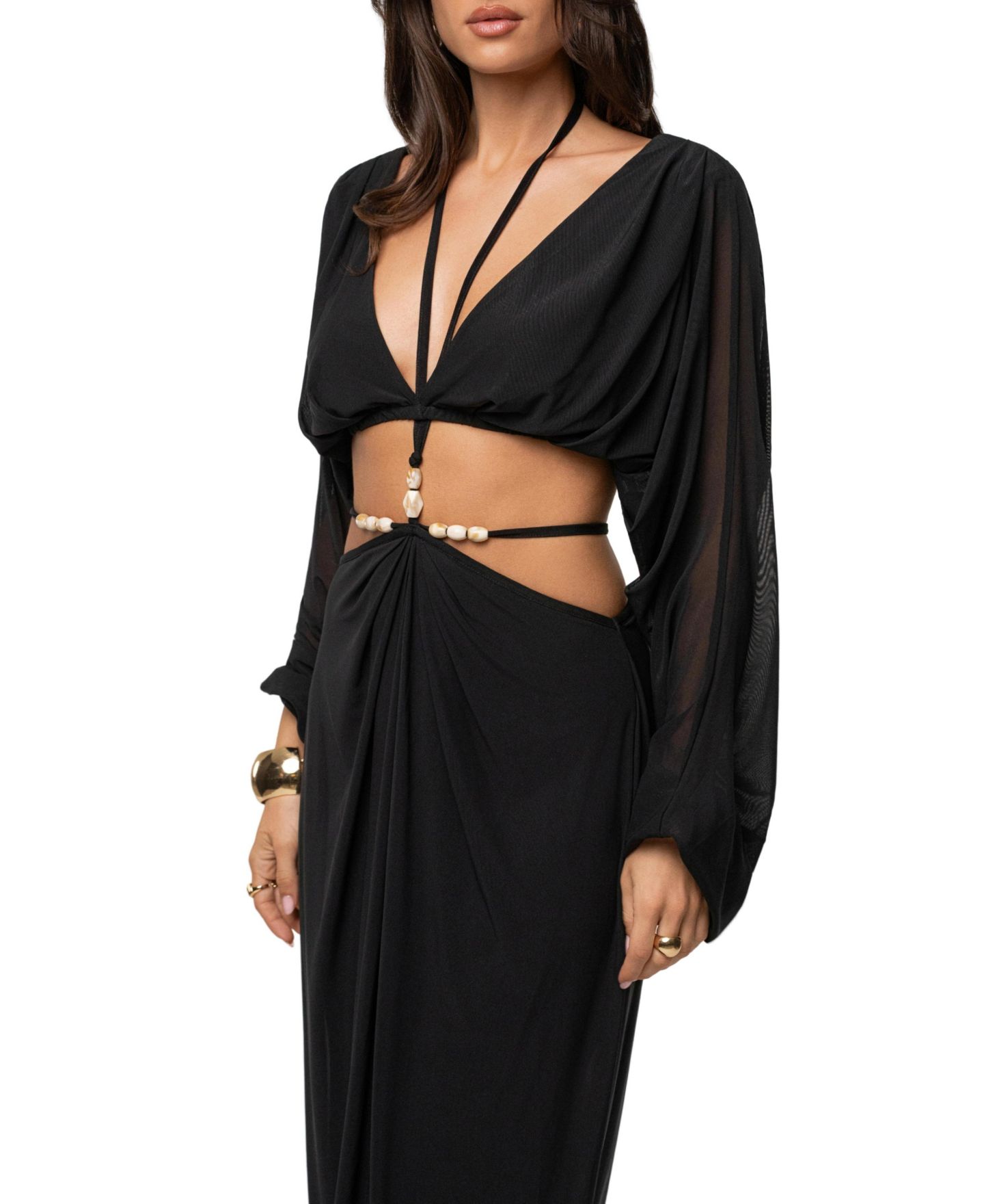 Женский топ JLUXLABEL Selene Draped, цвет: Чёрный — фото 5