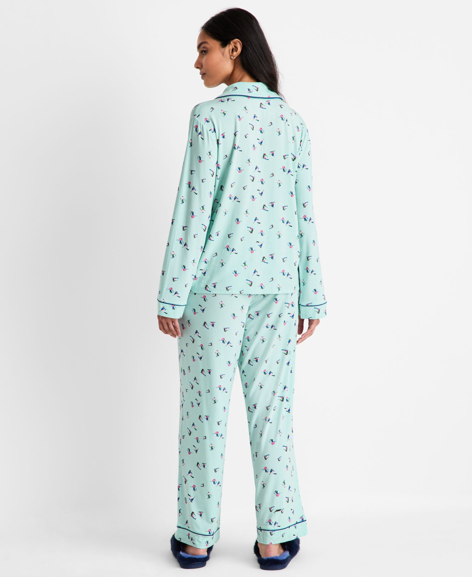 Women's Packaged Notched-Collar Pajama Set XS-3X