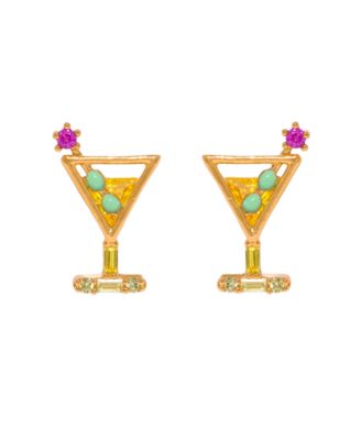Crystal Dirty Martini Stud Earrings