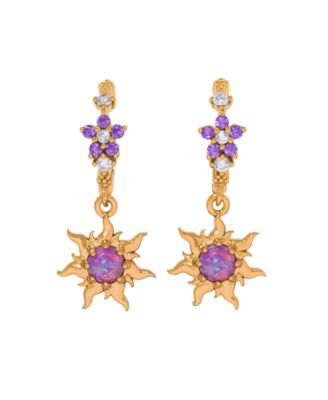 Crystal Disney Princess Tangled Corona's Crest Hoop Earrings
