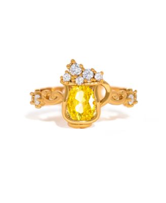 Gold-Plated Crystal Harry Potter Butterbeer Ring
