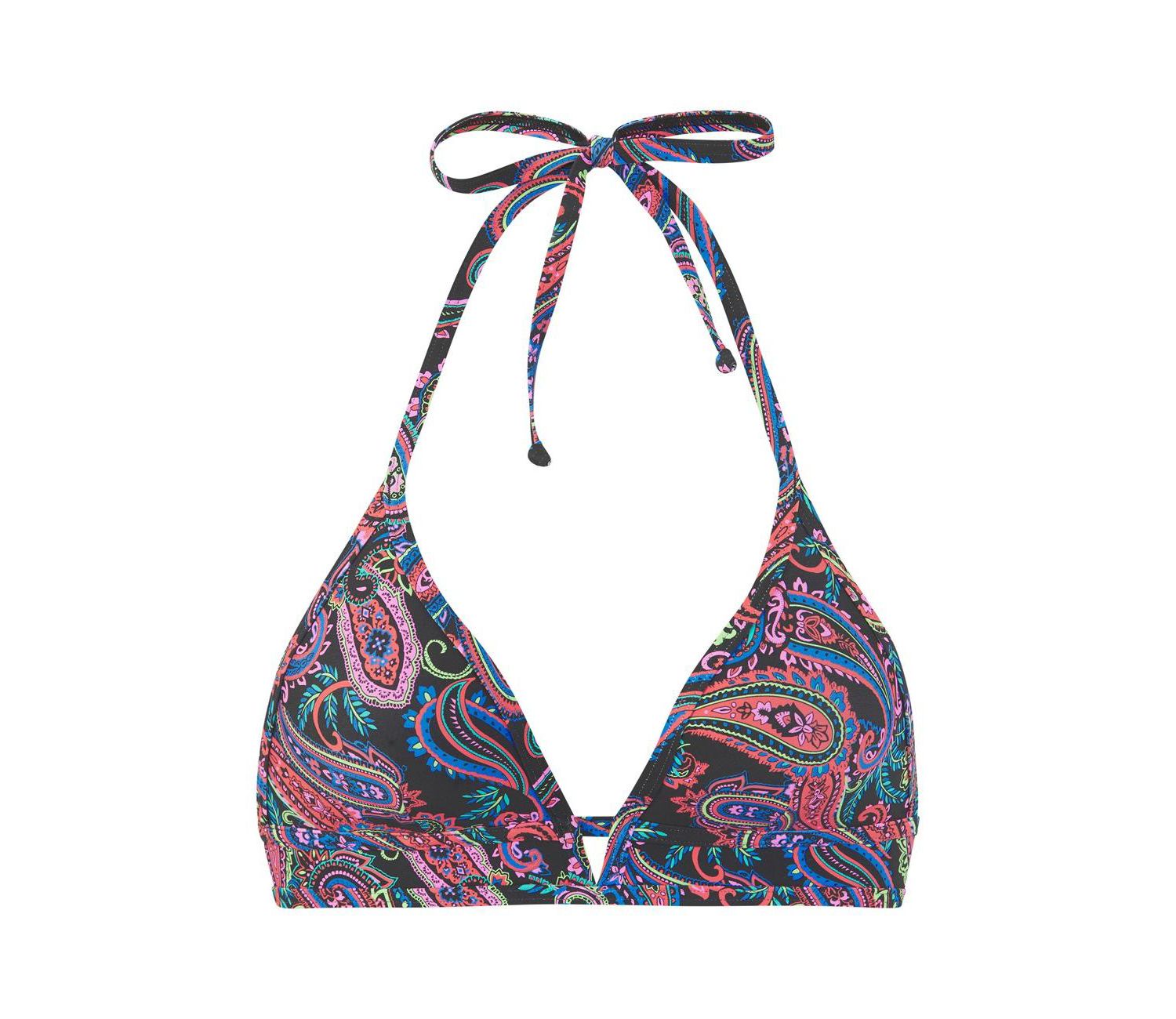 Women's Paisley Print Removable Pads Triangle Bikini Top