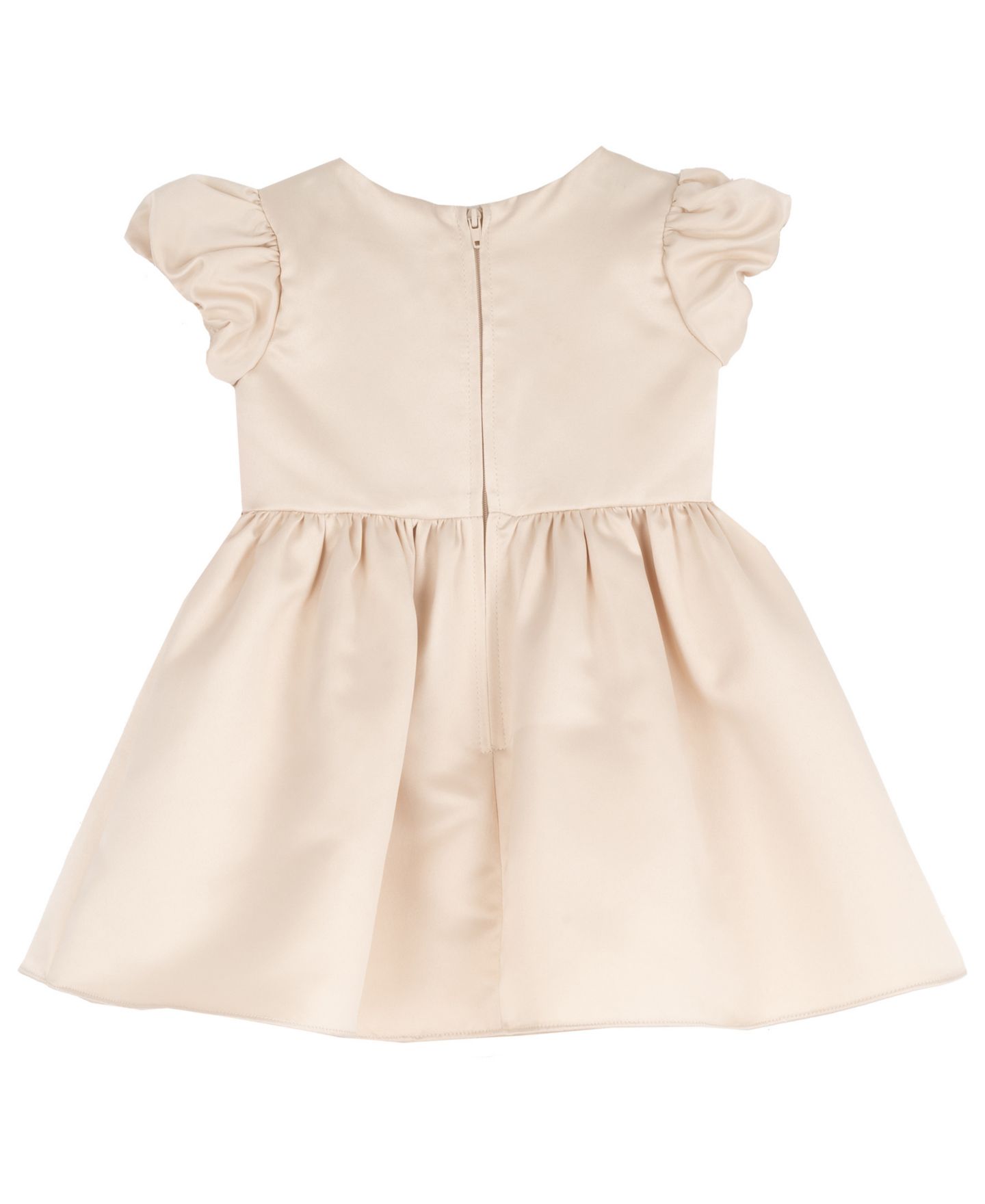 Платье Rare Editions Satin Bow Bodice Bubble Sleeve Dress для девочек-малышей, цвет: Шампань — фото 2