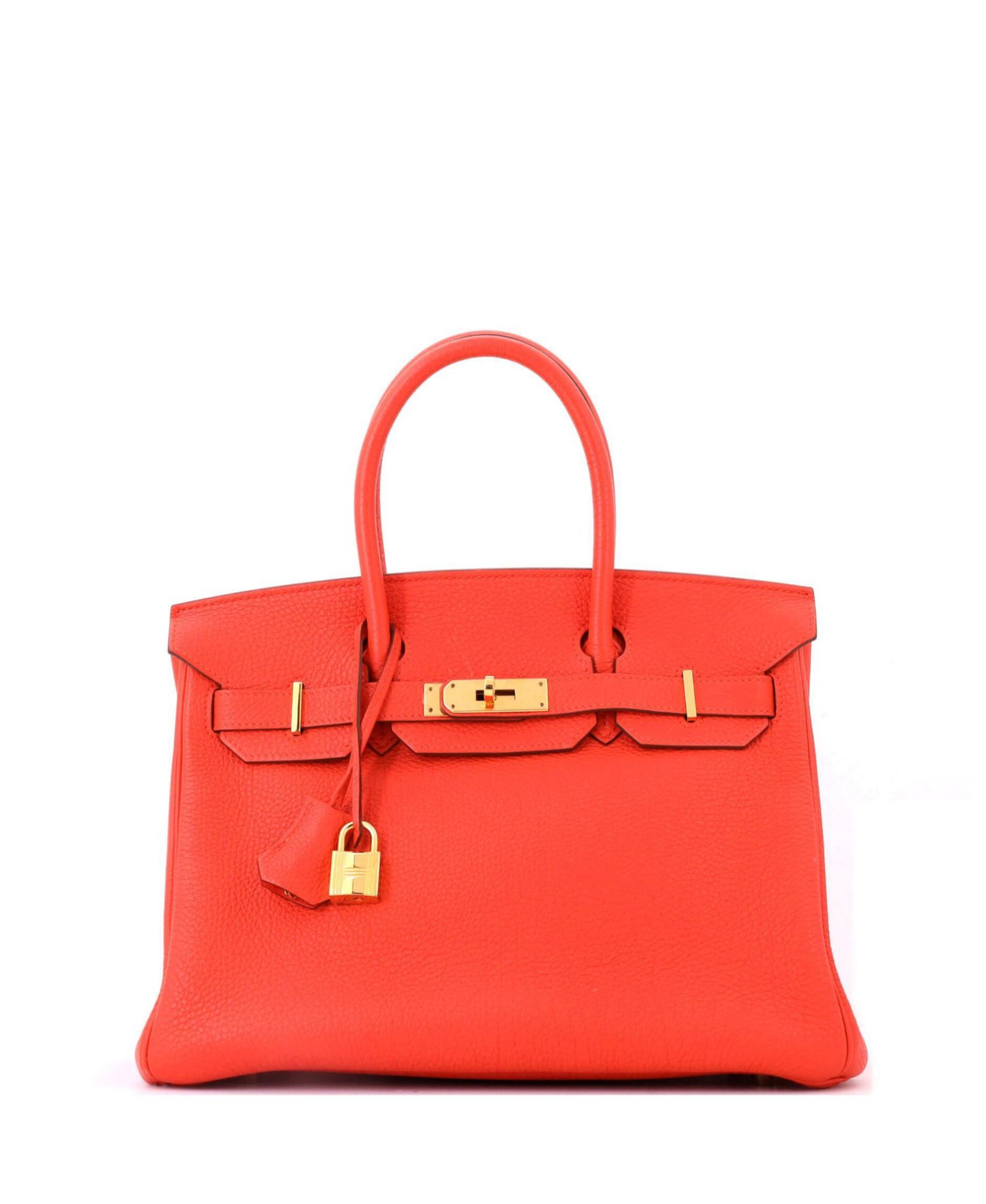 Birkin 30 Handbag Orange Togo with Gold Hardware