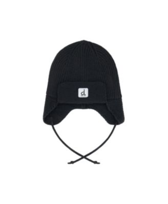 Toddler Unisex 2-3 Years Winter Knit Hat with Ear Flaps and Strings