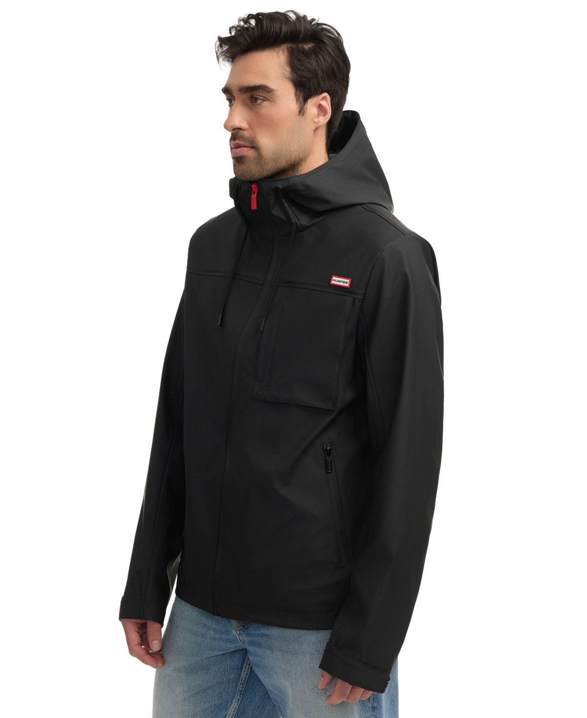 Hunter Men's Mill 2.0 Rubberized Water-Repellent Rain Jacket