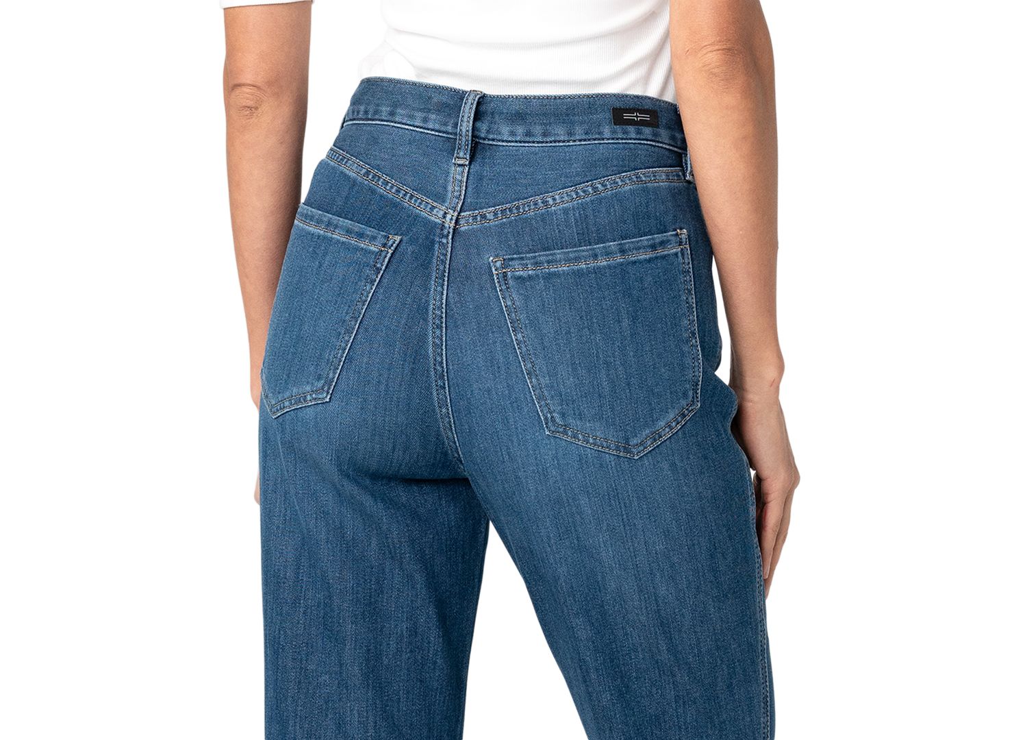 Women's Relaxed High-Rise Seamed Bootcut Jeans