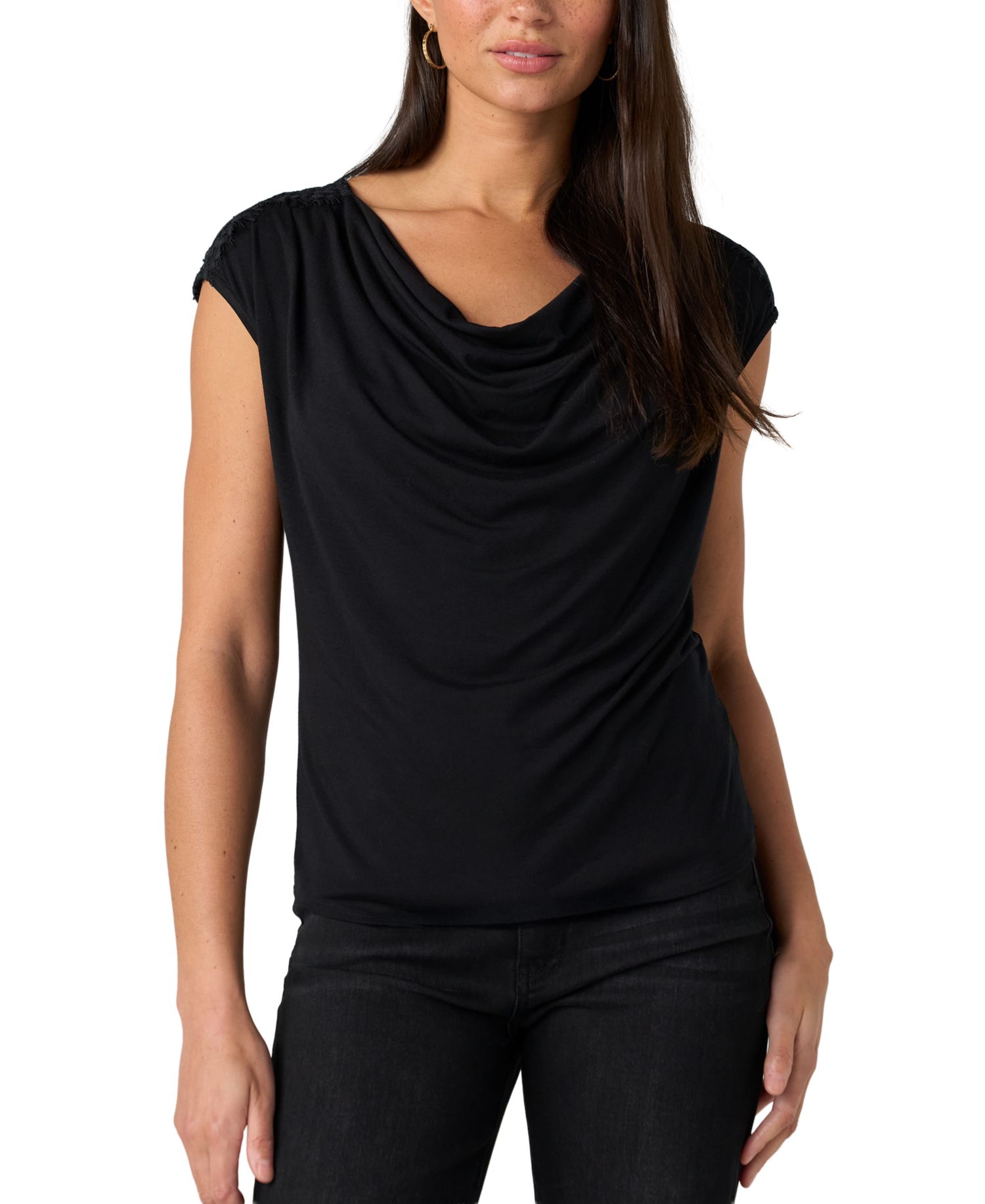 Women's Sleeveless Cowl Neck Knit Top
