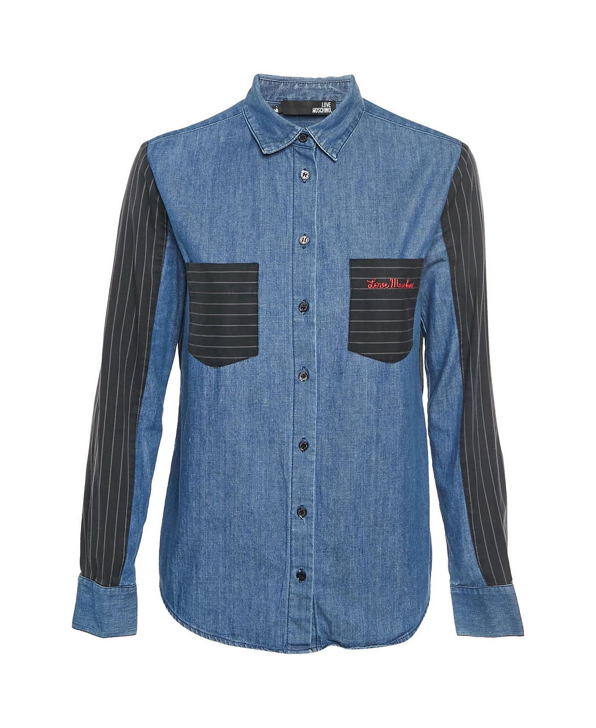Pre-Owned Love Moschino Women's Beaded Cotton Belted Shirt view 1 — MAYCSS fashion products