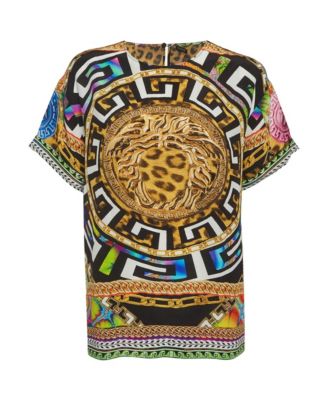 Women's Amplified Print Silk Tunic Top