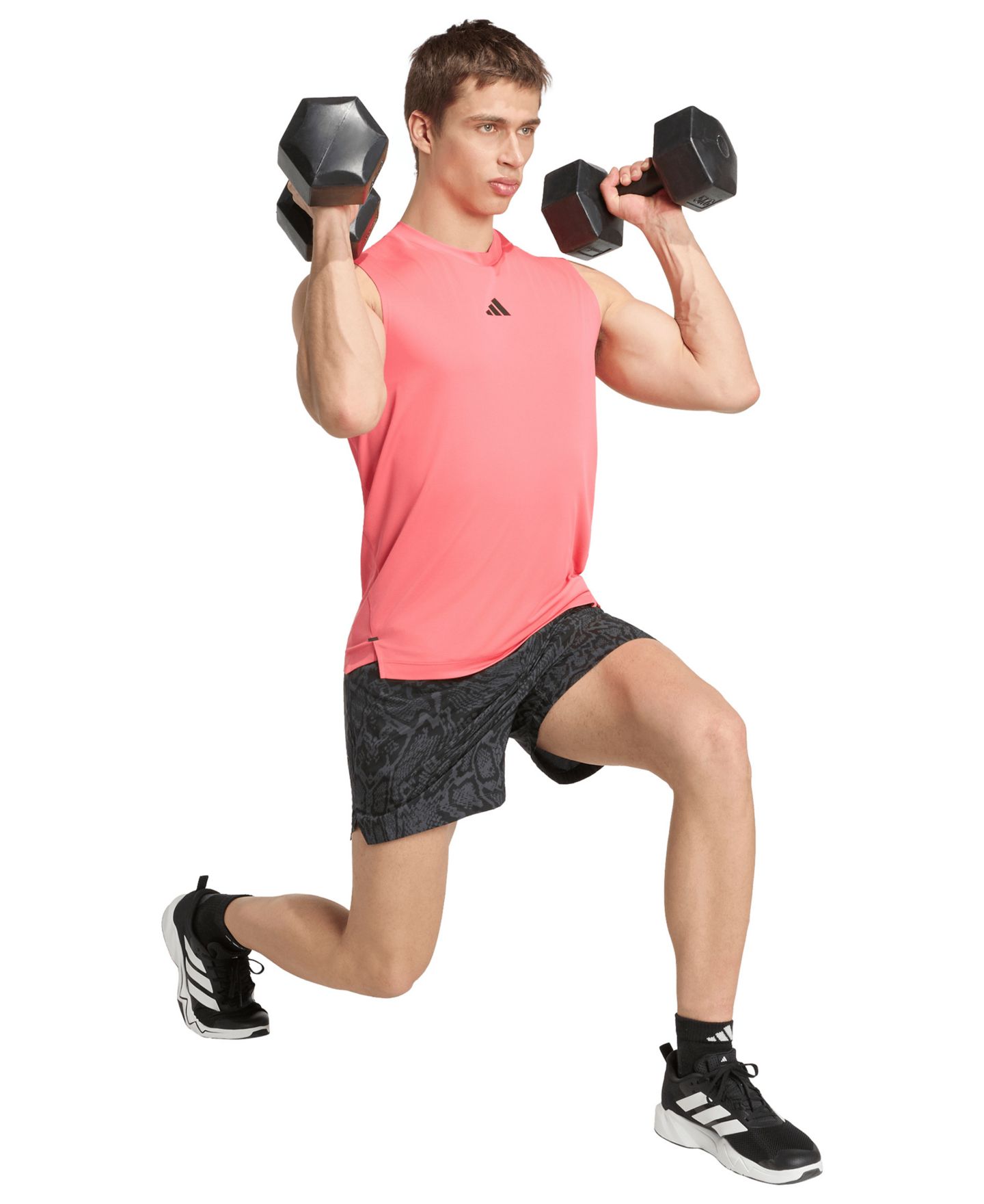 Мужские шорты adidas D4T Prime Lift Allover Print, цвет: Карбоновый — фото 3