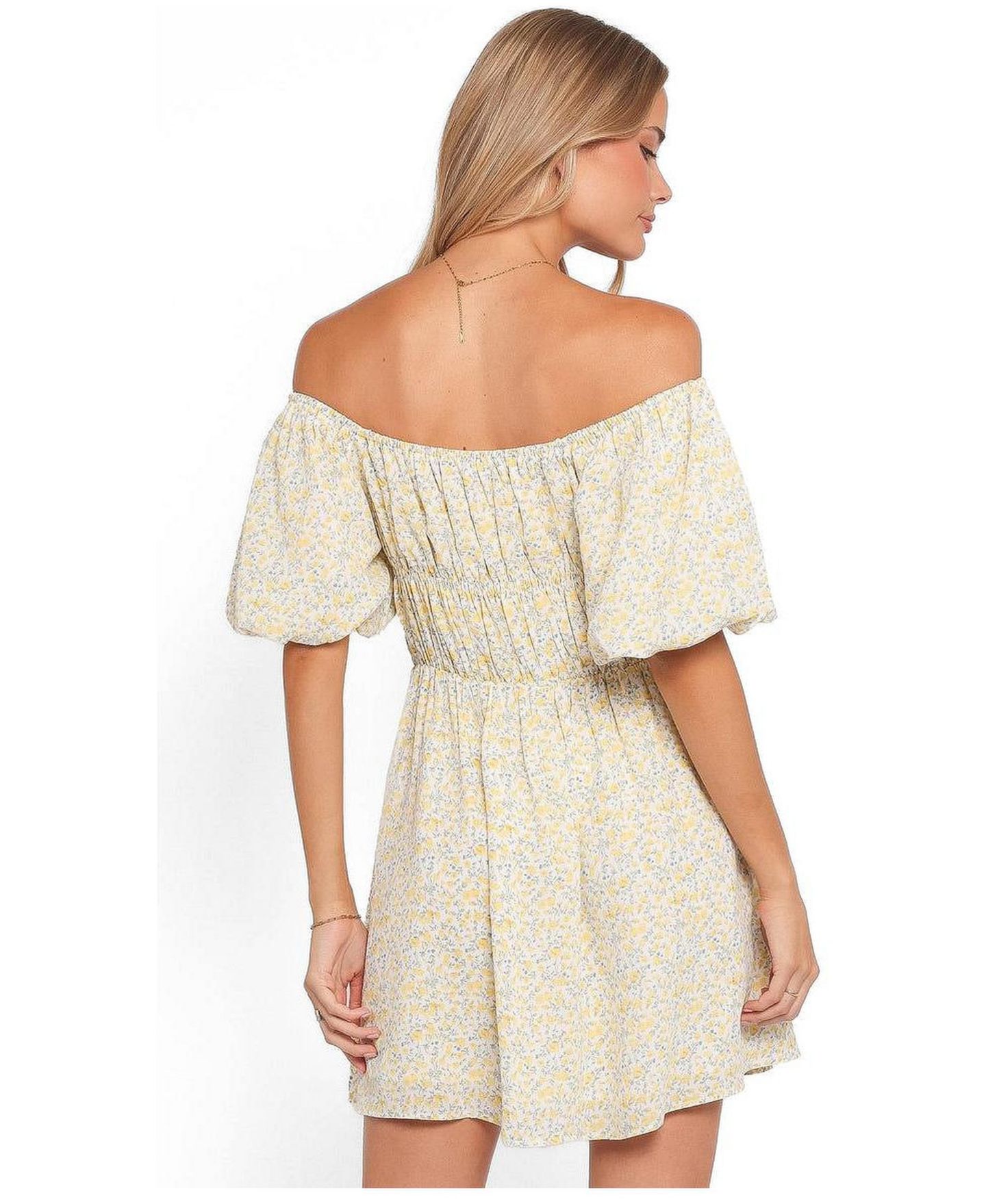 Женское платье Petal and Pup Tori Off Shoulder Mini, цвет: С принтом — фото 3