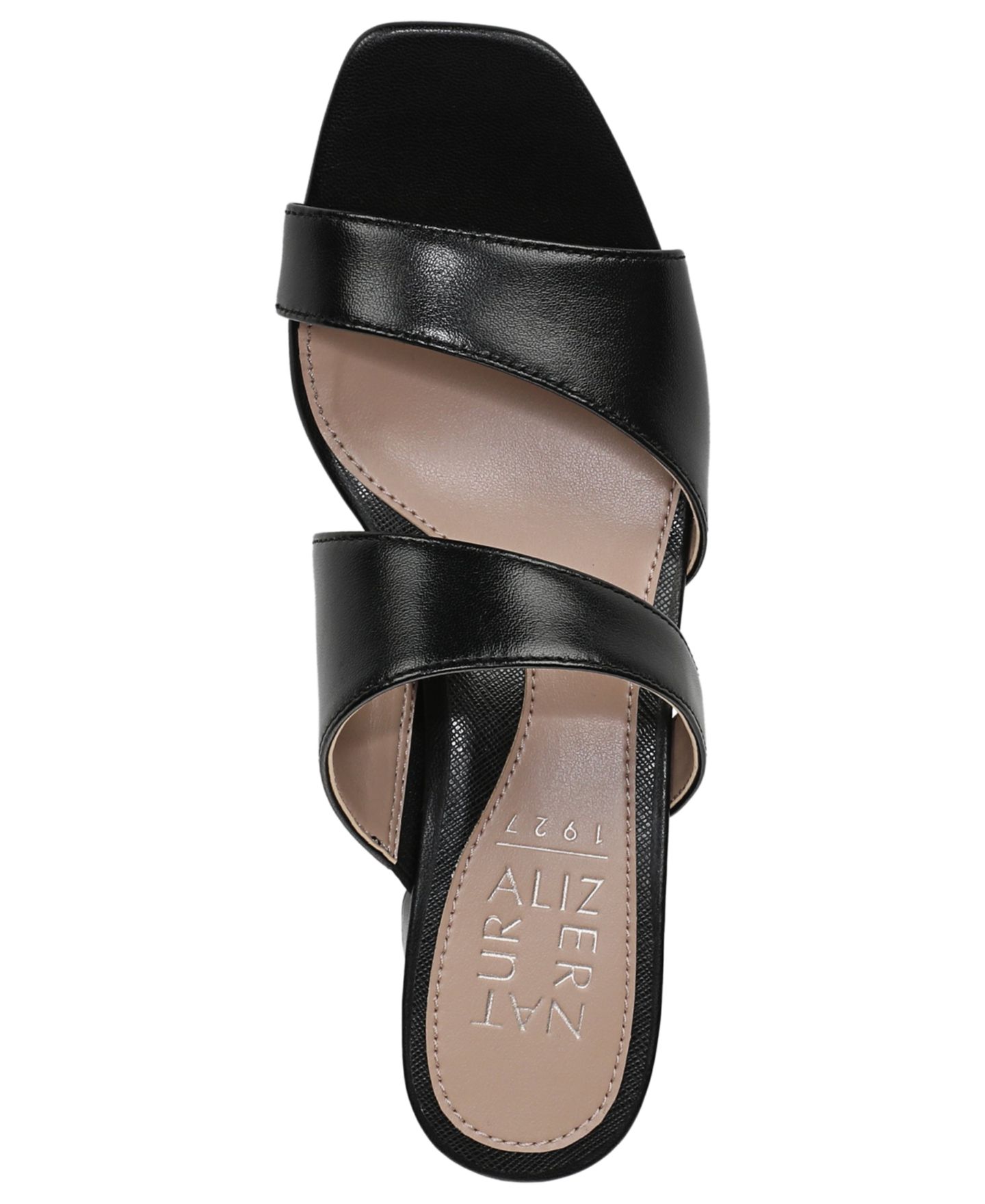 Женские сандалии Naturalizer Iman Slide Slip-On, цвет: Чёрный кожаный — фото 4