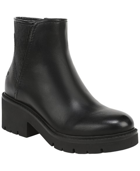 Женские ботинки Naturalizer Janet Round Toe Zipper Booties, цвет: Чёрная искусственная кожа