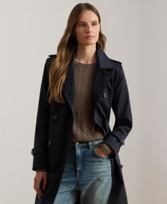 Women's Double-Breasted Belted Trench Coat