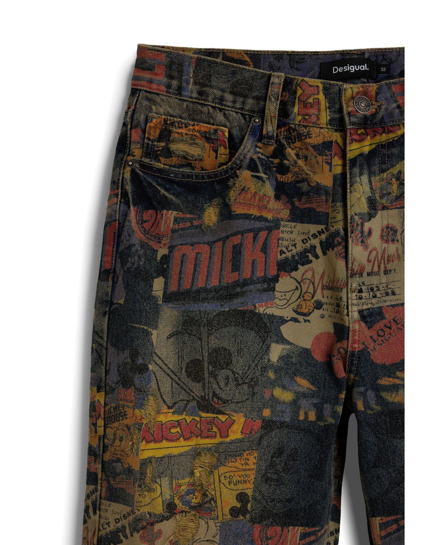 Men's Mickey printed jeans