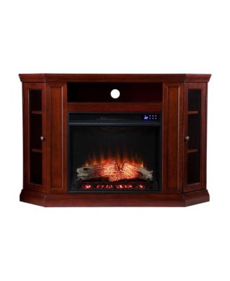 Claremont Electric Corner Touch Screen Fireplace   Storage