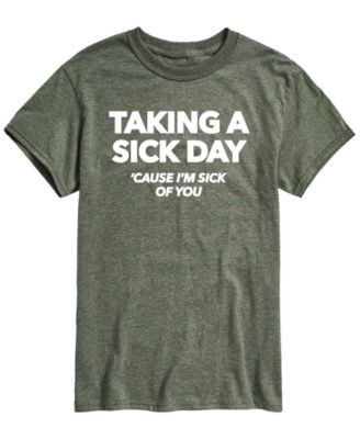 Men's Taking Sick Day Short-Sleeve Graphic T-Shirt