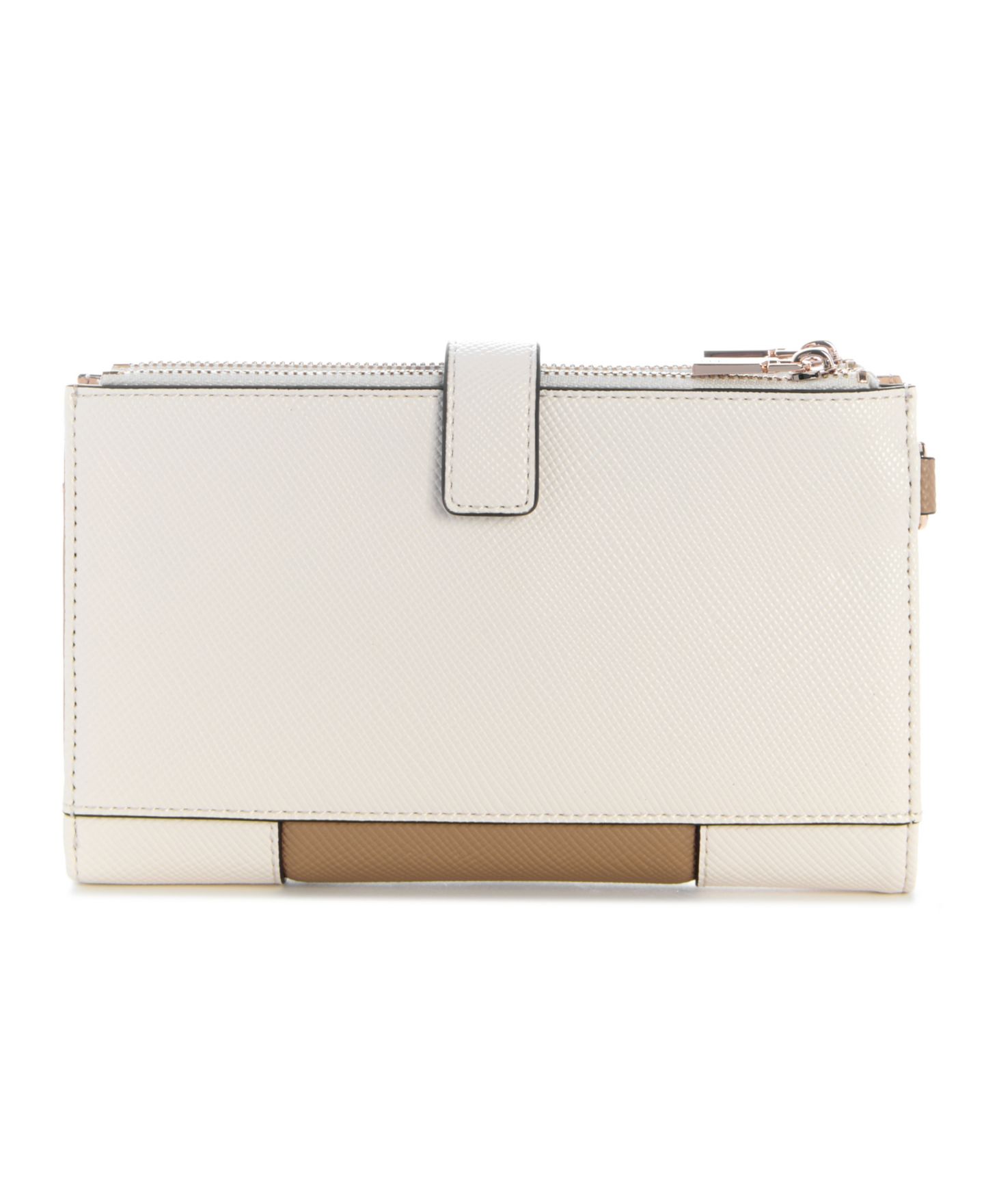 Женский кошелёк GUESS Laurel Ii Zipper Organizer Bifold Wallet, цвет: Молочный белый / Бежевый — фото 2