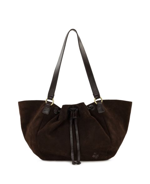 Женская сумка Patricia Nash Mads Small Suede Drawstring, цвет: Шоколадный