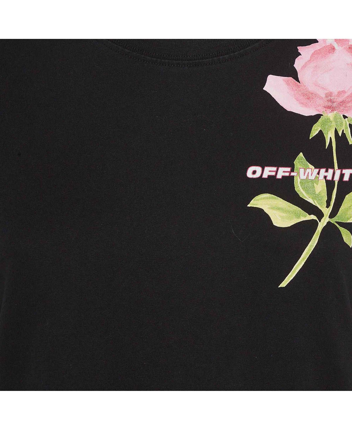Pre-Owned Off-White Women's Floral Logo Graphic T-Shirt view 3 — MAYCSS fashion products