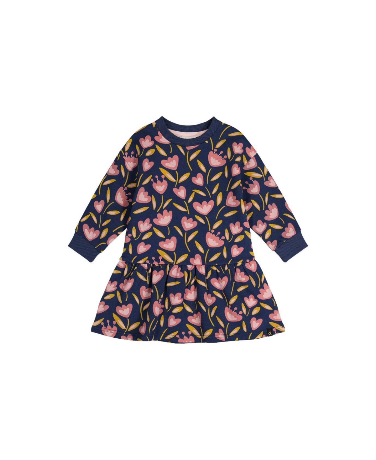 Deux par Toddler Girls 2T - 5T French Terry Dress Tulip Print
