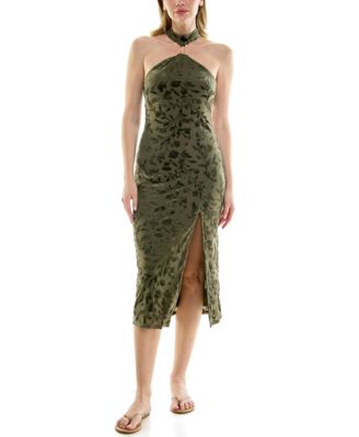 Juniors' Halter Neck Midi Dress