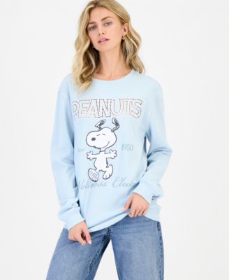 Juniors' Snoopy Wellness Club Graphic Fleece  Sweatshirt