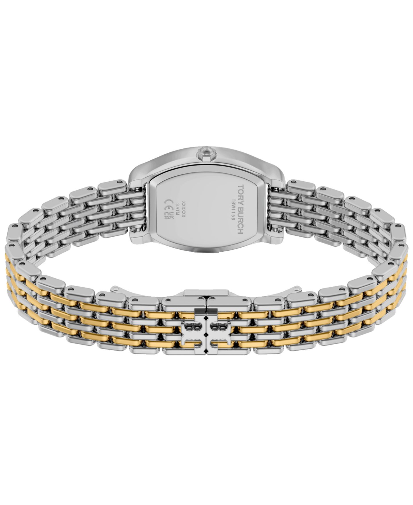 Женские часы Tory Burch Small Eleanor Curve Two-Tone Bracelet Watch 24mm — фото 2