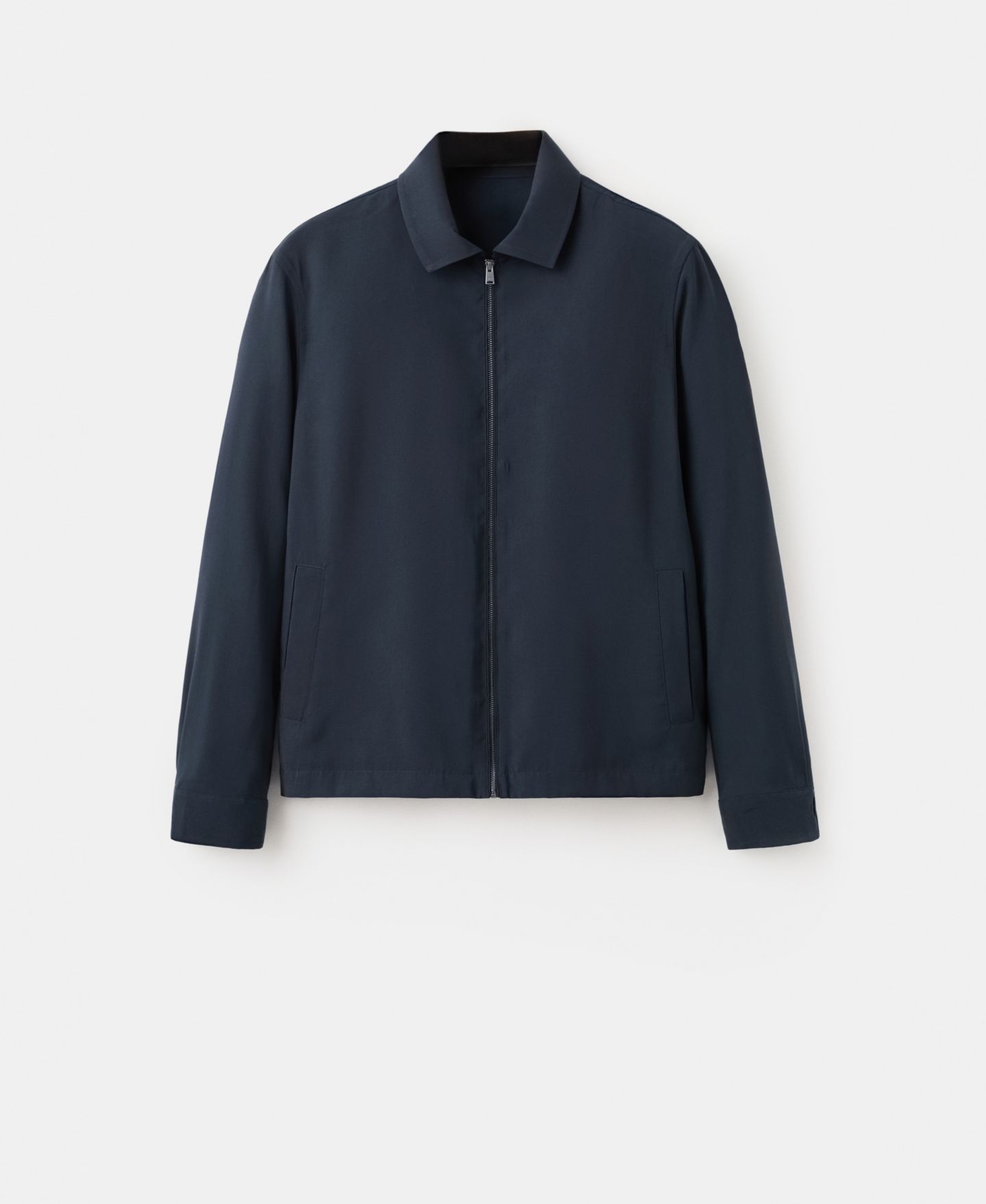 Мужская куртка Mango Zip-Up Modal, цвет: Тёмно-синий — фото 5
