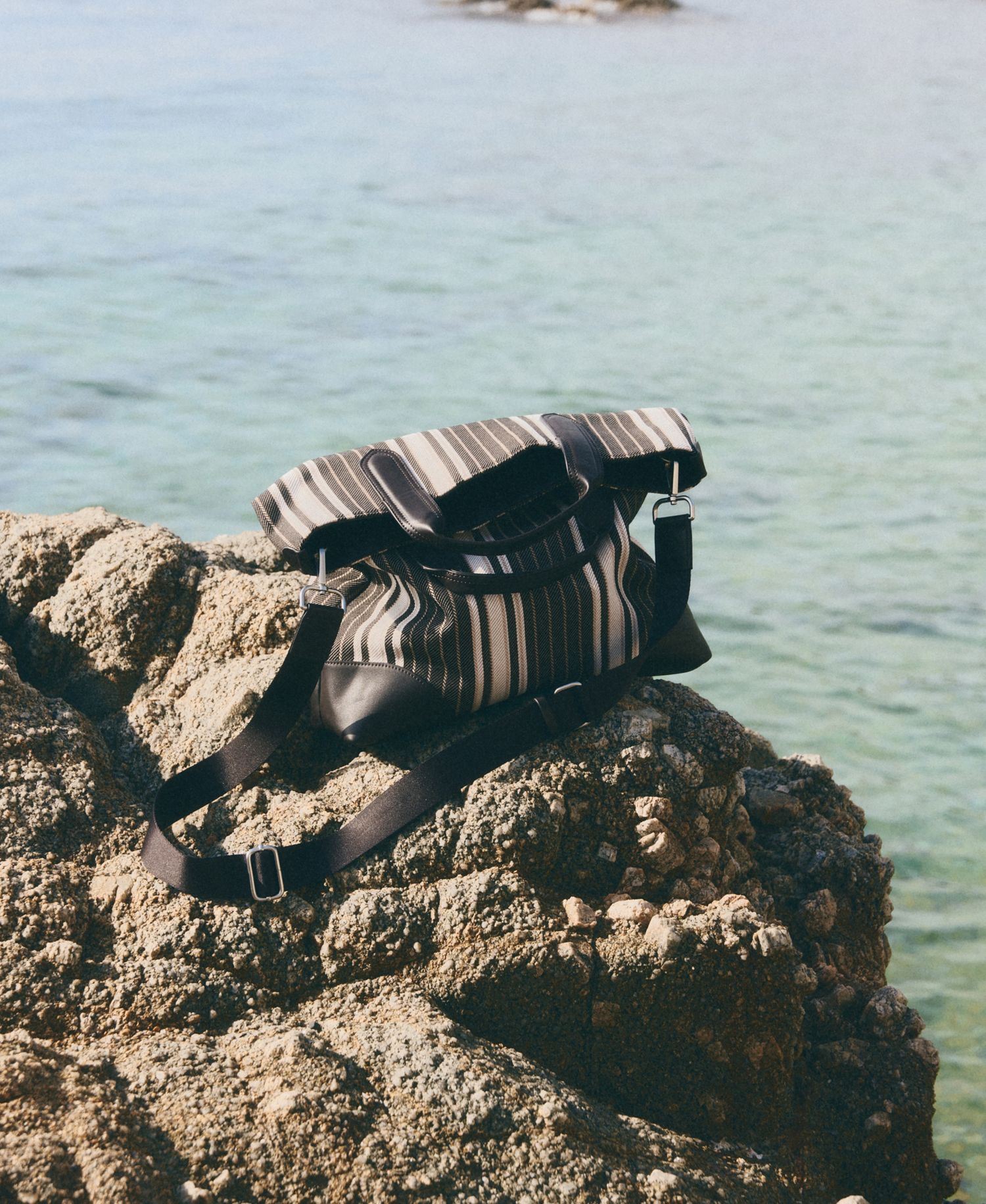 Men's Striped Tote Bag