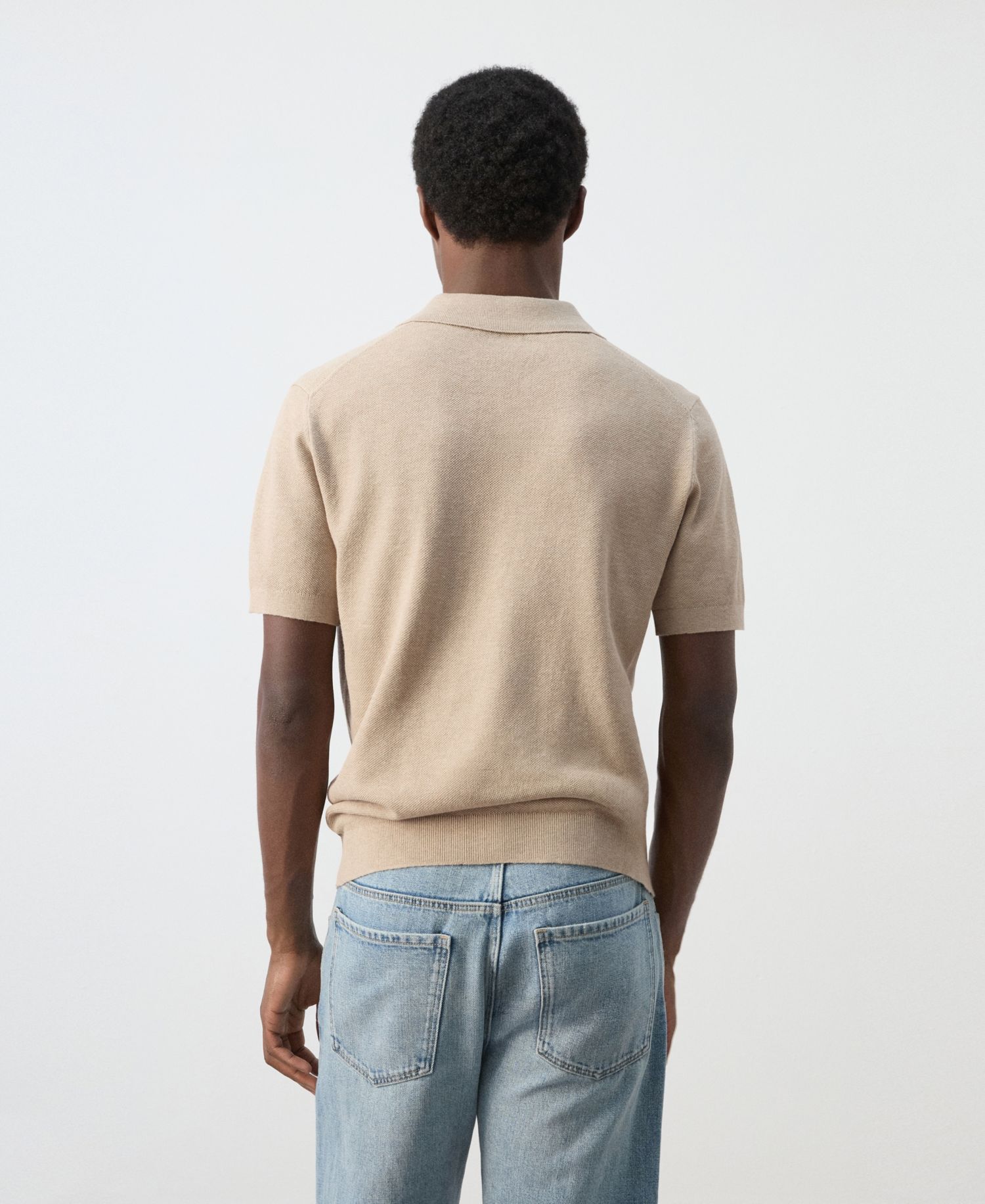 Men's Fine-Knit Cotton Polo Shirt