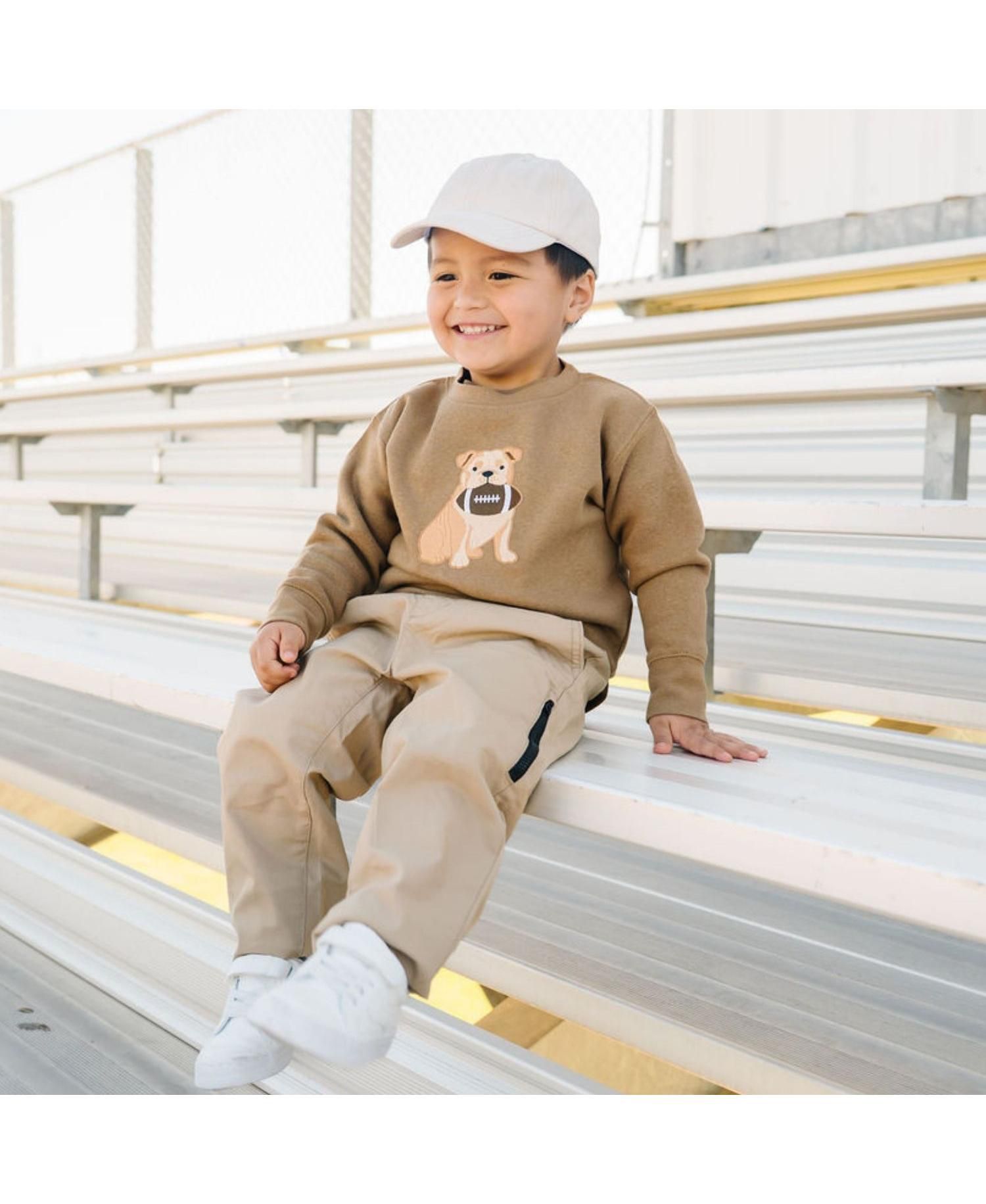 Big Boys Bulldog Football Patch Sweatshirt