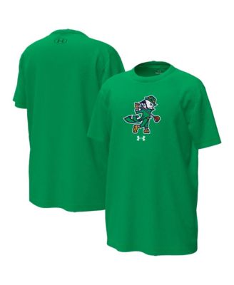 Big Boys and Girls Kelly Green Notre Dame Fighting Irish Golfing Leprechaun Tech Stretch Performance T-Shirt