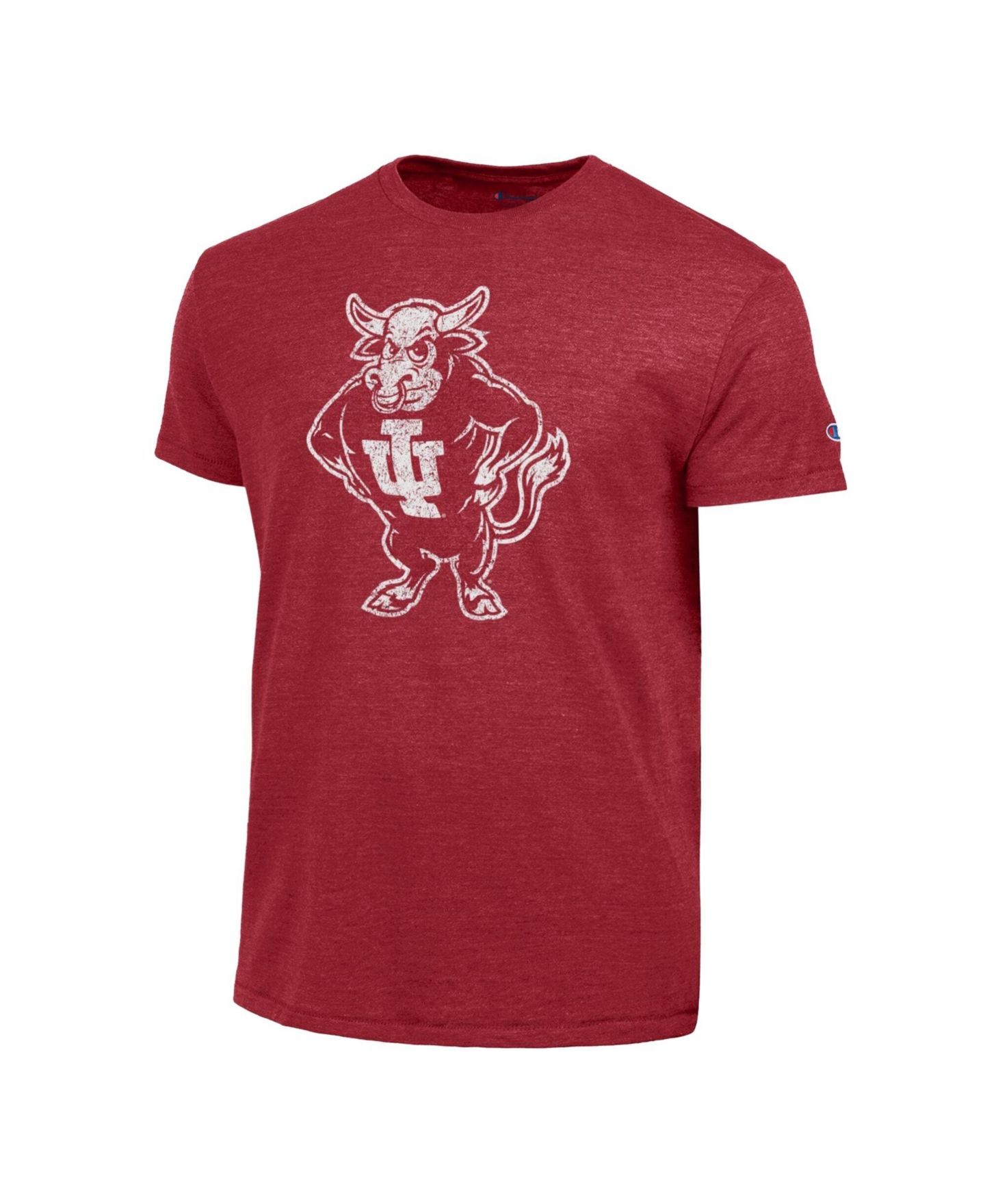 Мужская футболка Champion Crimson Indiana Hoosiers Triumph Tri-Blend — фото 3