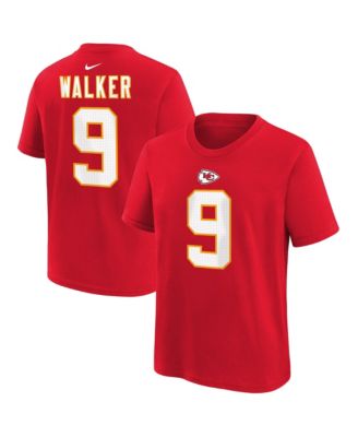 Big Boys and Girls Kenneth Walker III Red Kansas City Chiefs Name & Number T-Shirt