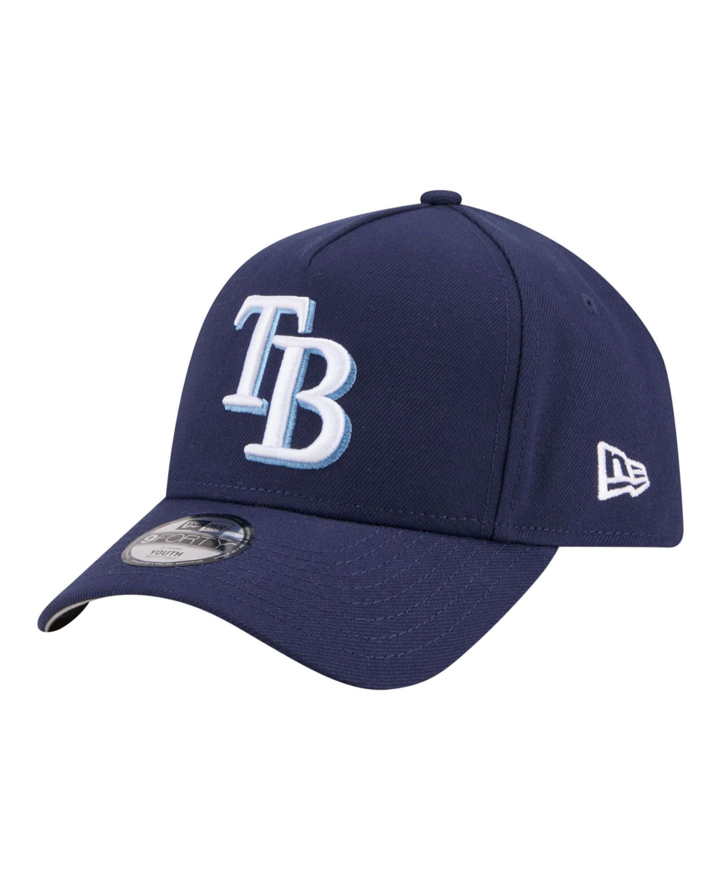 Детская кепка New Era Navy Tampa Bay Rays 9FORTY A-Frame Adjustable Hat — фото 1