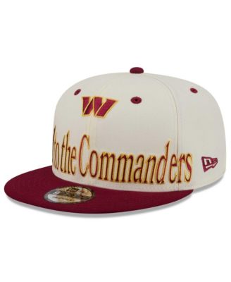 Men's Cream Washington Commanders Oversized Slogan 9FIFTY Snapback Hat