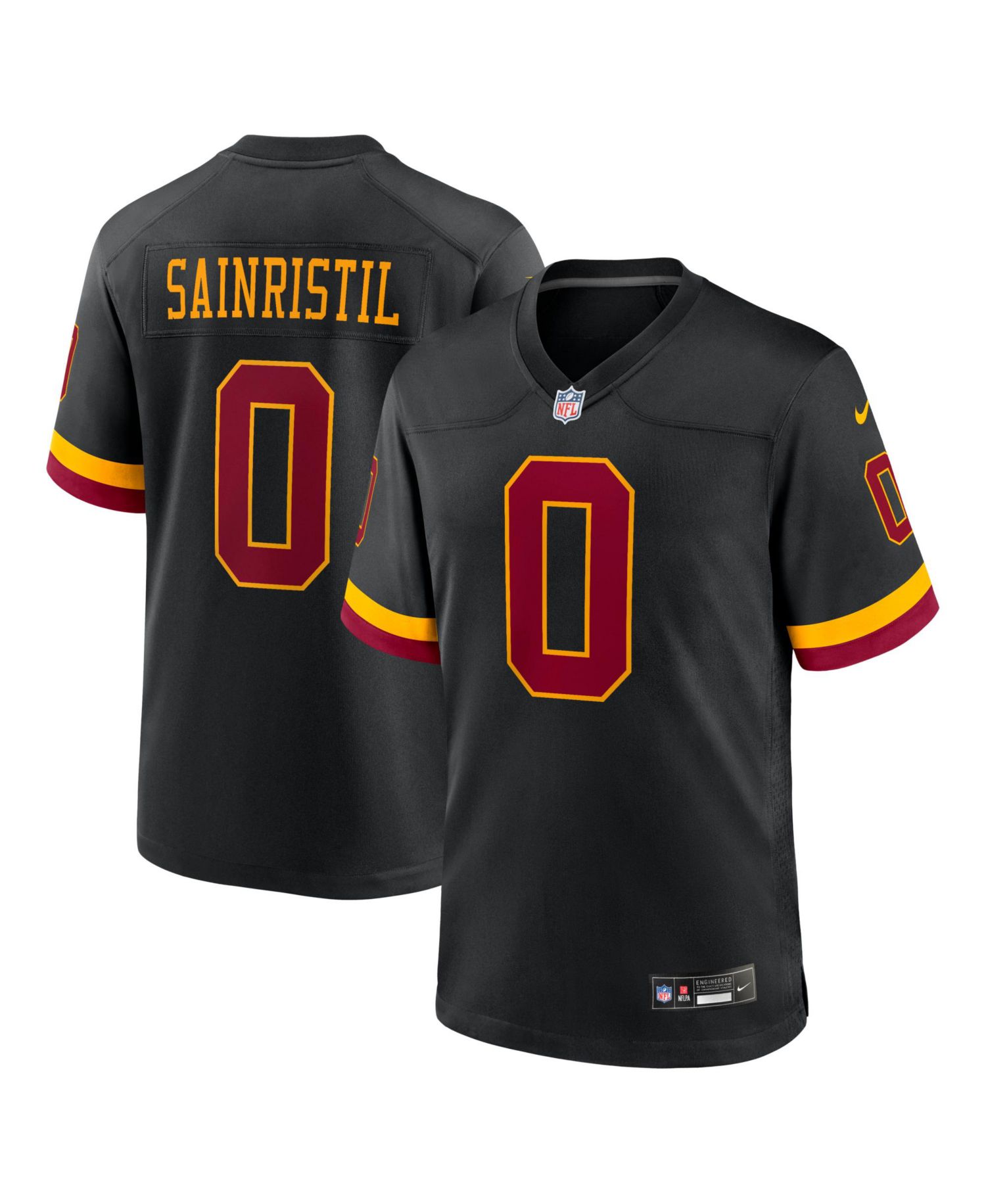 Men's Mike Sainristil Black Washington Commanders Hail Raiser Alternate Game Jersey