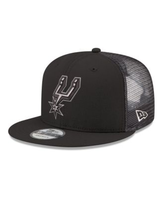 Men's Black San Antonio Spurs Core Logo Meshback 9FIFTY Snapback Hat